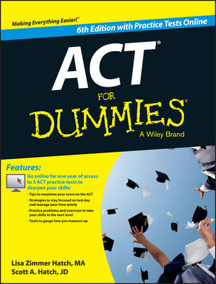 Book cover for ACT For Dummies, with Online Practice Tests