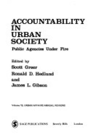 Cover of Accountability in Urban Society