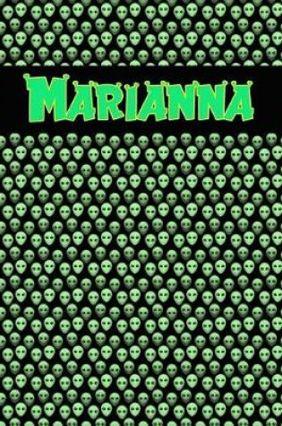 Cover of 120 Page Handwriting Practice Book with Green Alien Cover Marianna