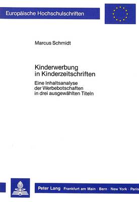 Cover of Kinderwerbung in Kinderzeitschriften