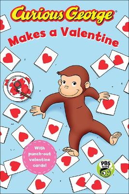 Book cover for Curious George Makes a Valentine