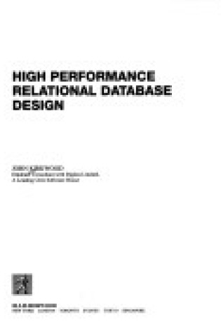 Cover of High Performance Relational Database Design