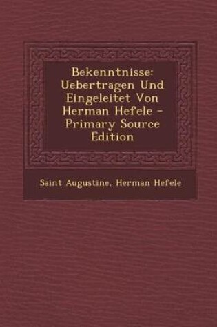 Cover of Bekenntnisse