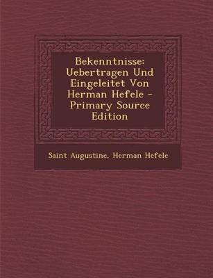 Book cover for Bekenntnisse