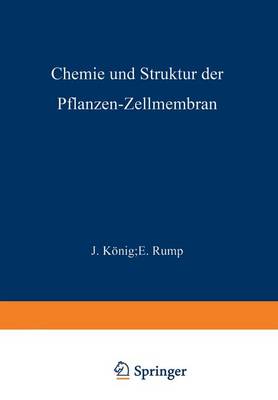 Book cover for Chemie und Struktur der Pflanzen-Zellmembran