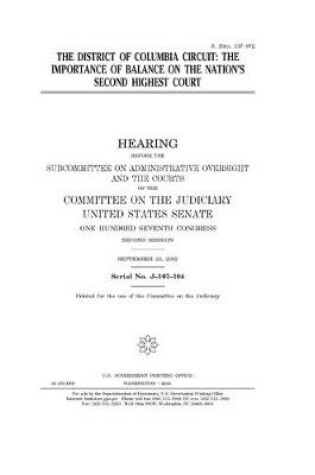 Cover of The District of Columbia Circuit