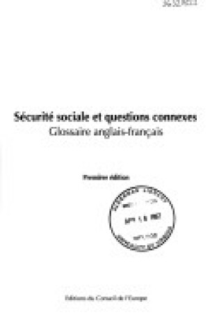 Cover of Securite Sociale et Questions Connexes