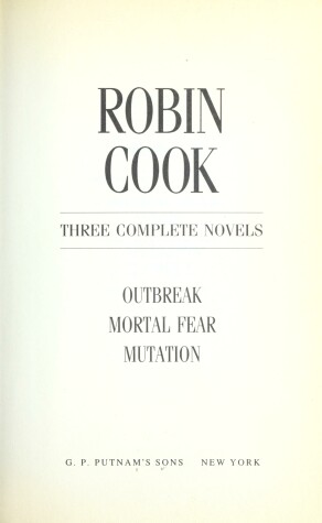 Cover of Robin Cook 3 Comp Novels: