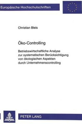 Cover of Oeko-Controlling