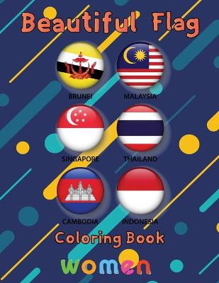 Book cover for Beautiful Flag Coloring Book women