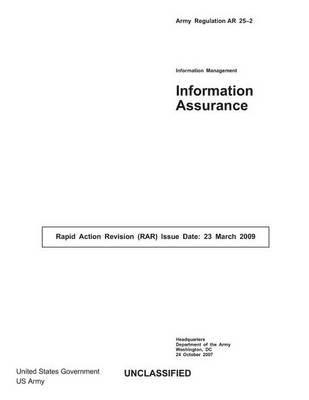 Book cover for Army Regulation AR 25-2 Information Assurance