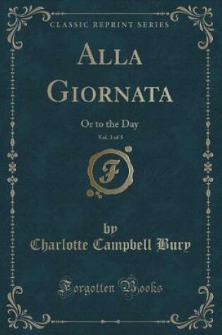 Cover of Alla Giornata, Vol. 3 of 3