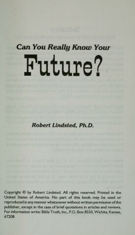 Book cover for Can You Know the Future