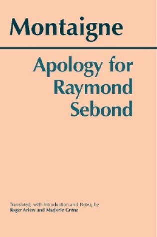 Cover of Apology for Raymond Sebond