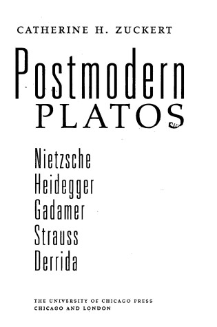 Cover of Postmodern Platos