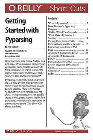 Cover of Getting Started with Pyparsing