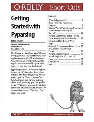 Cover of Getting Started with Pyparsing