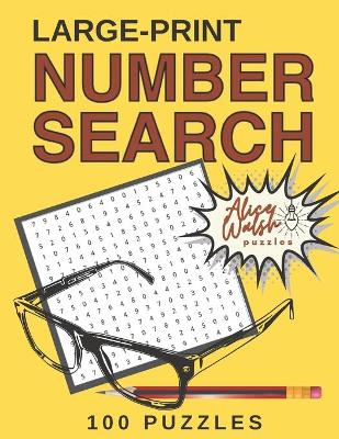 Book cover for Large Print Number Search Puzzles