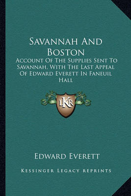 Book cover for Savannah and Boston