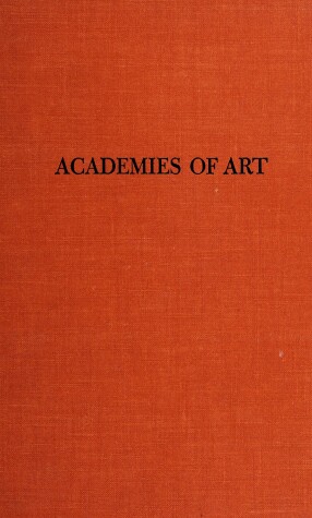 Book cover for Academies of Art, Past and Present