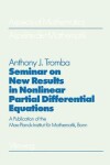 Book cover for Seminar on New Results in Nonlinear Partial Differential Equations