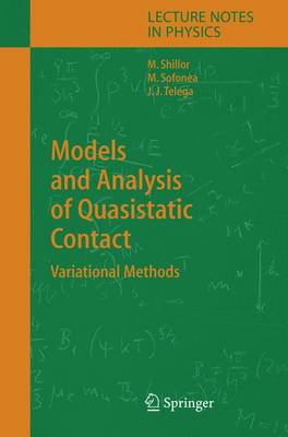Cover of Models and Analysis of Quasistatic Contact