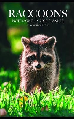 Book cover for Raccoons Note Monthly 2020 Planner 12 Month Calendar