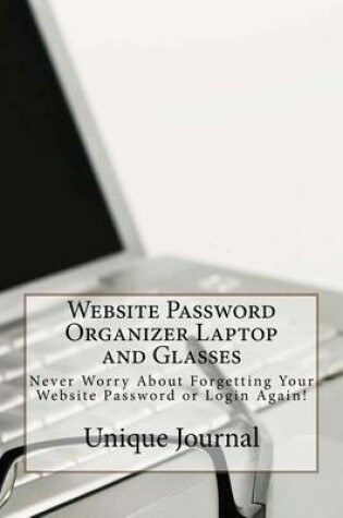 Cover of Website Password Organizer Laptop and Glasses