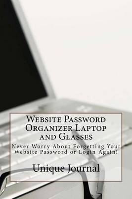 Book cover for Website Password Organizer Laptop and Glasses