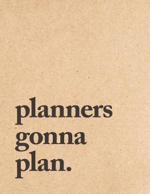 Book cover for Planners Gonna Plan