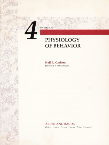 Book cover for Physiology Behavior @@@ Carlson