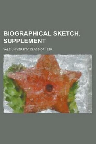 Cover of Biographical Sketch. Supplement