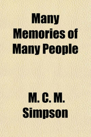 Cover of Many Memories of Many People