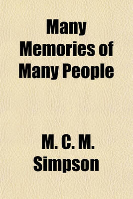 Book cover for Many Memories of Many People