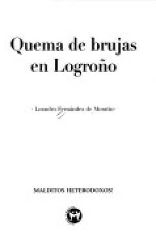 Cover of Quema de Brujas en Logrono