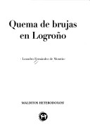 Book cover for Quema de Brujas en Logrono