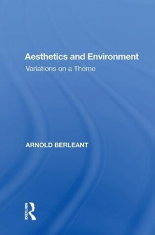 Cover of Aesthetics and Environment