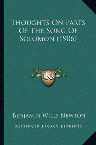 Cover of Thoughts on Parts of the Song of Solomon (1906)