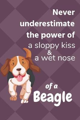 Book cover for Never underestimate the power of a sloppy kiss & a wet nose of a Beagle