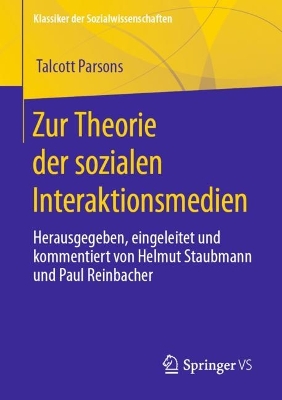 Cover of Zur Theorie der sozialen Interaktionsmedien