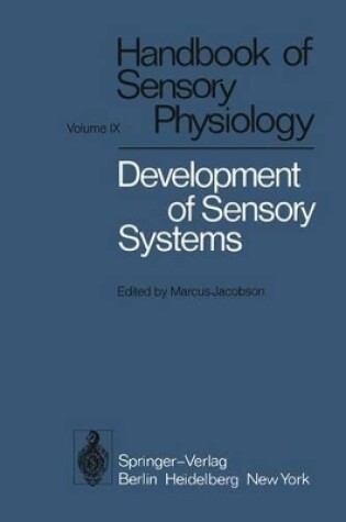 Cover of Development of Sensory Systems