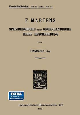 Book cover for Spitzbergische Oder Groenlandische Reise Beschreibung Gethan Im Jahr 1671