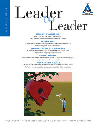 Cover of Leader to Leader, Volume 83, Winter 2016