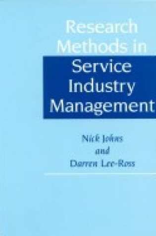 Cover of Research Methods in Service Industry Management