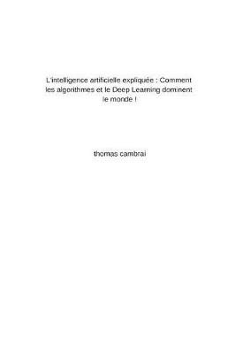 Book cover for L'intelligence artificielle expliquee