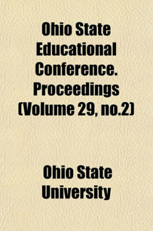 Cover of Ohio State Educational Conference. Proceedings (Volume 29, No.2)