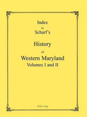 Book cover for Index to the History of Western Maryland