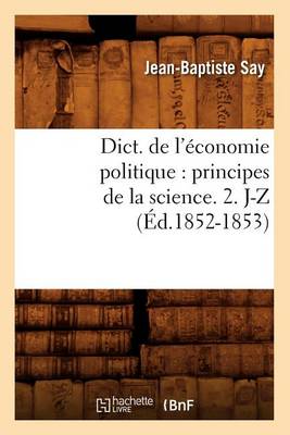 Cover of Dict. de l'économie politique