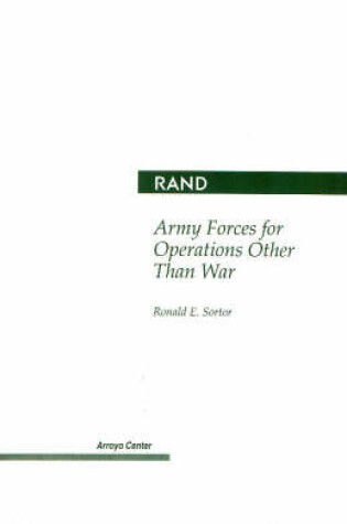 Cover of Army Forces for Operations Other Than War
