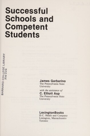 Cover of Successful Schools and Competent Students